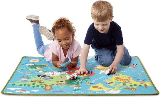 Melissa & Doug Speelkleed - Rond De Wereld Speelkleed Met Reizen Thema (Alleen Engels)