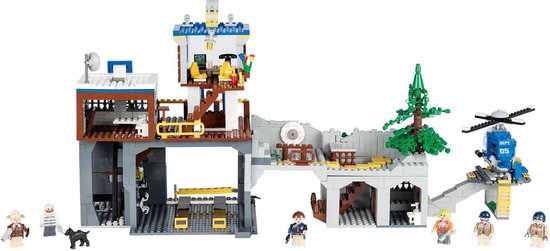Bospolitie Bureau - Politie Bureau - 1265 Bouwstenen - Geschikt voor LEGO 6 minifiguren & vele accessoires