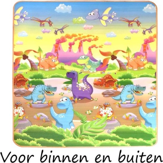 Speelmat Dinosaurus Dubbelzijdig Speelkleed - 180x200cm