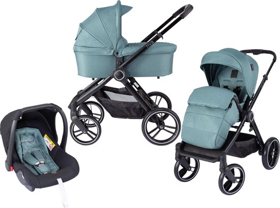 Born Lucky Kinderwagen 3 in 1 Riva - Groen