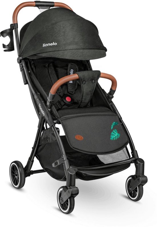 Lionelo Julie One - Kinderbuggy met eco leder accenten en accessoires - Tropical Green