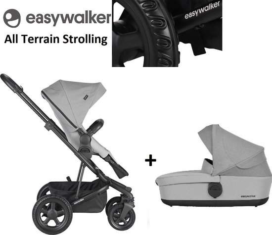 Easywalker Harvey² All Terrain Kinderwagen + Reiswieg Stone Grey