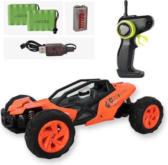 Bestuurbare auto - Open buggy in de kleur oranje + EXTRA ACCU - Stevige 2,4Ghz RC auto voor kinderen - Schaal 1:14 - 31x18.5x11cm