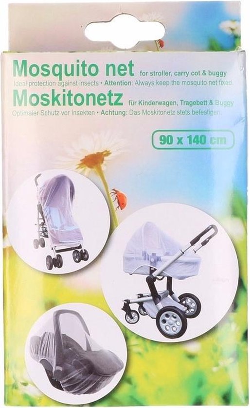 Set van 2x stuks anti muggen netten / klamboes voor de kinderwagen/buggy/autostoeltje - Universeel