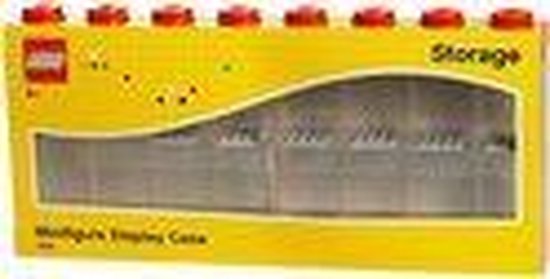 LEGO Vitrine Opbergbox Minifigure 16 - Rood - 38,2x4,7x18,4 CM - Kunststof