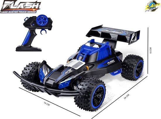 RC Race Buggy NQD - 2.4GHZ radio grafisch bestuurbare auto - 1:16 - oplaadbaar + extra accu