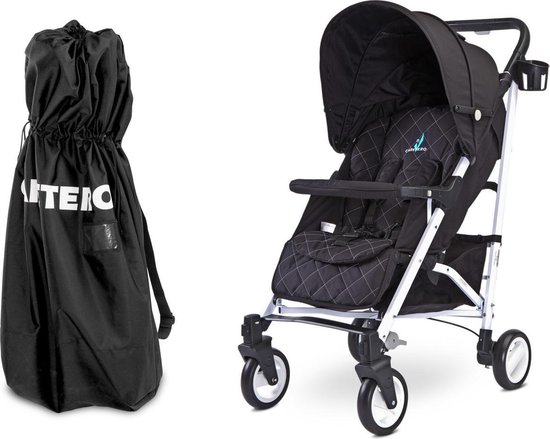 Caretero universele kinderwagentas - draagtas - reistas buggy - transportas - buggy draagtas - BLACK