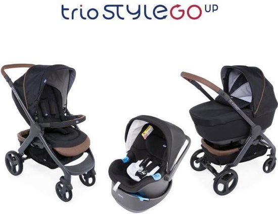 CHICCO Gecombineerde wandelwagen 3 in 1 Trio Style Ga naar Bebecare Pure Black