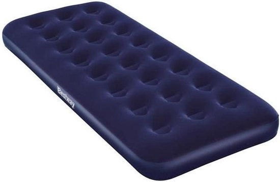 Bestway Flocked Blauw Single luchtbed - 1 Persoons 185 x 76 x 22 cm