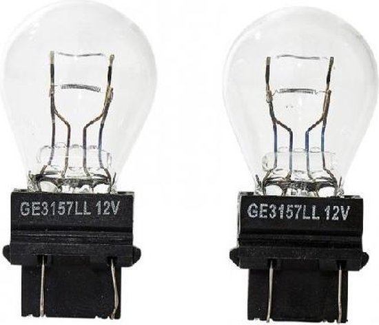 2 stuks Amerikaanse lamp, Duplo, dubbele functie, kleur wit, nummer 3057 3157 12 volt 21/5w