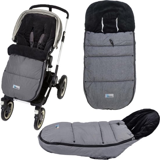 Voetenzak voor Bugaboo of Joolz - Altabebe Alpin Grijs/Zwart 6-36 mnd