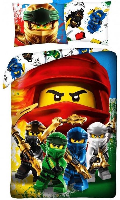 LEGO Dekbedovertrek Ninjago  - Eenpersoons - 140  x 200 cm - Katoen