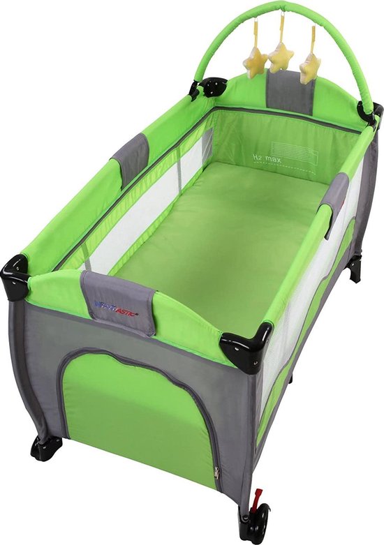 Trend24 - Reisbed - Reisbedje baby - babybedjes - Babybedje - Draagtas - Opvouwbaar - tot 15 KG - 126 x 67 x 82 cm - Groen