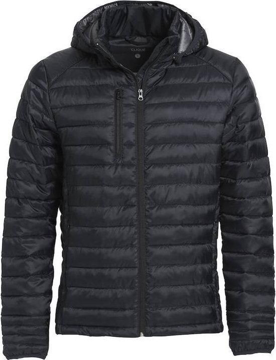 Clique Hudson Hooded Dames Outdoor Jas - Zwart- Maat 40