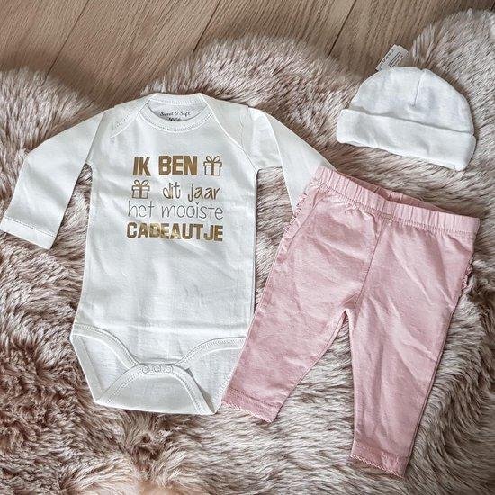 MM Baby cadeau geboorte meisje jongen set met tekst aanstaande zwanger kledingset pasgeboren unisex Bodysuit |  babykleding Huispakje | Kraamkado | Gift Set babyset  babygeschenk babygeschenkset kraampakket aankondiging bekendmaking zwangerschap