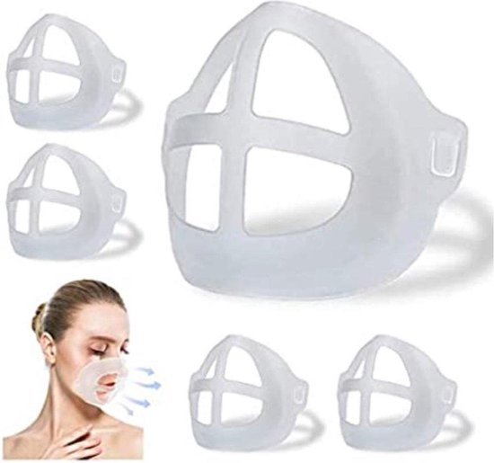 Origineel Airframe Mondmasker  - Geen beslagen bril meer - Mondkapje houder voor Comfortabele Ademhaling - Lippenstift vriendelijk - Herbruikbaar - Ondersteunend Frame