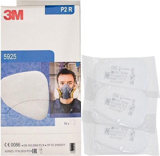 3M 5925 stoffilter P2 R  (10 paar in verp)