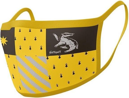 Harry Potter Hufflepuff Mask Mondmasker Set (2 Stuks)