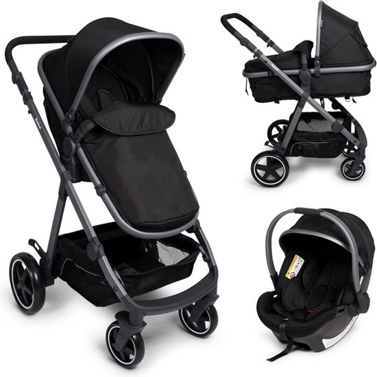 Baninni Kinderwagen Volta 3 in 1 Zwart