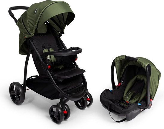 Little World Kinderwagen Convoy 2 in 1 Zwart-Groen