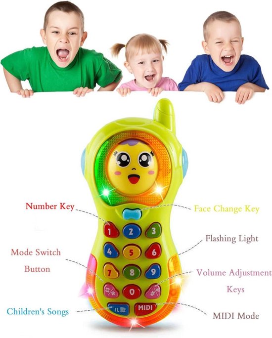 speelgoed meisjes/ speelgoed jongens/ speelgoed meisjes/ speelgoed jongens/ Babyfoon/ Babyspeelgoed Telefoon / Speelgoed voor 1-3 jaar oude Baby Jongens Meisjes Cadeau Telefoon / Kindertelefoon Speelgoed / Baby Peuters Verjaardagscadeau Baby (Geel)