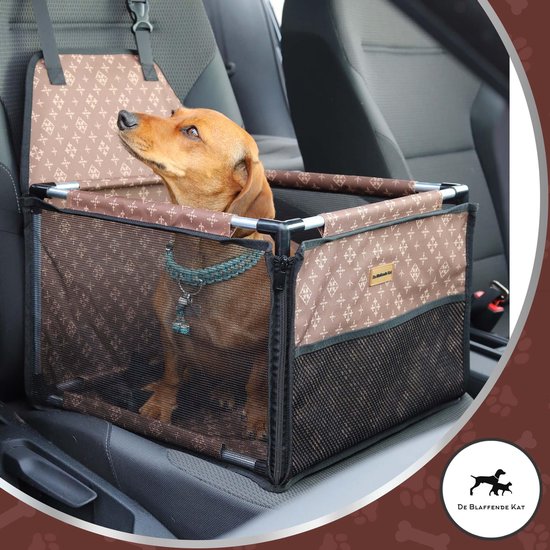 Luxe Autostoel hond designer - Inclusief opbergtas en E-Book - Reisbench hond - Hondenmand auto - Autobench voor hond - Hondenstoel auto