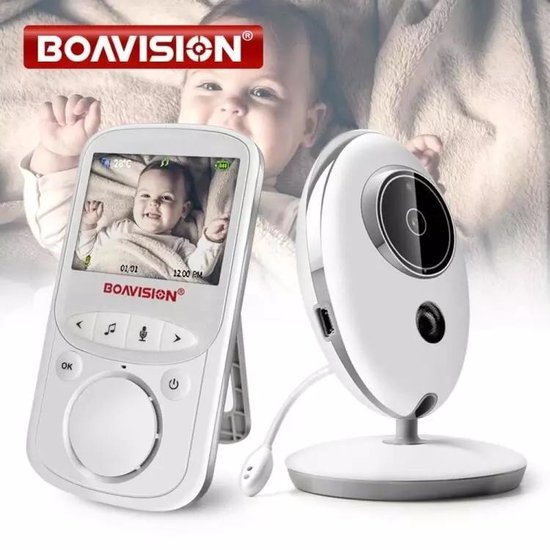 Draadloze Lcd Audio Video Babyfoon - Radio Muziek Intercom Thermo 24H Draagbare Camera Baby Walkie Talkie Babysitter Babyphone | FaQood