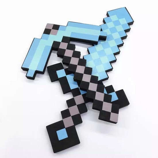 Minecraft Bundel - Minecraft Zwaard + Bijl - Minecraft Diamond Sword - Minecraft Pickaxe - Ecofriendly Foam