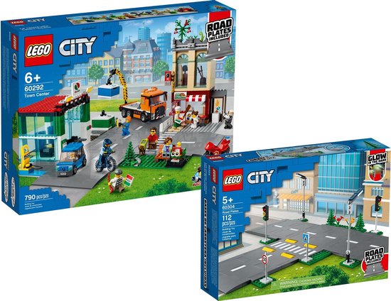 LEGO City Bundel - LEGO City 60292 Stadscentrum + LEGO City 60304 Wegplaten