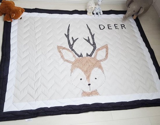 Speelkleed hert Deluxe EXTRA DIK 195 x 145 cm - LiefBoefje - Groot Speelkleed Baby - Speelmat Kinderen - Babymat XL - Kindervloerkleed - Kraamcadeau - Speelkleed Kinderen - Grote collectie speelkleden