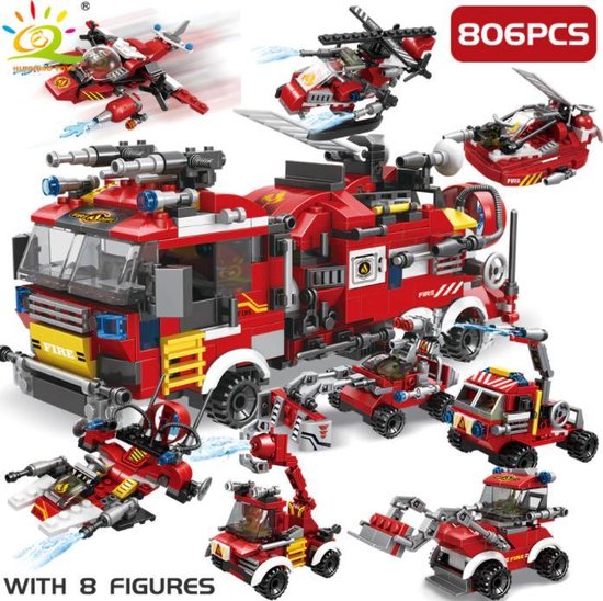 Brandweer - Voertuigen - Geschikt voor LEGO - Kinder Speelgoed