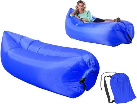 Air lounger - lucht lounger sofa matras Marineblauw- Zwembad- Strand- Luchtbed Airlounger