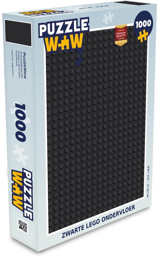 Puzzel 1000 stukjes volwassenen Lego 1000 stukjes - Zwarte lego ondervloer puzzel 1000 stukjes  - PuzzleWow heeft +100000 puzzels