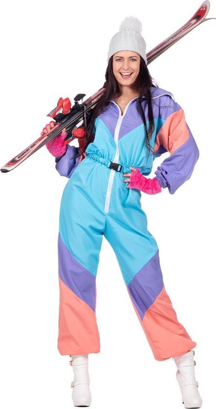 Jaren 80 & 90 Kostuum | Fout 80s Ski-Pak | Vrouw | Maat 48 | Carnaval kostuum | Verkleedkleding