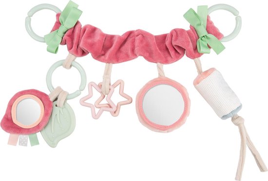 Canpol Babies Pastel Friends wagenspanner / autostoeltje hanger- roze 0m+ 0+ manden