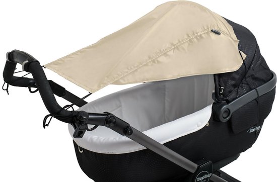 Altabebe - Universele UV-zonnescherm met zijkanten voor kinderwagens - Beige - maat Onesize