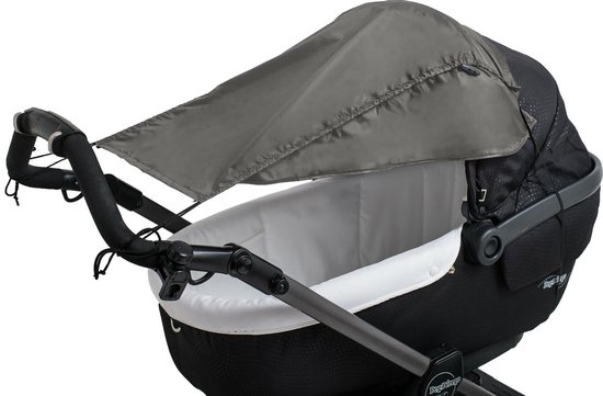 Altabebe - Universele UV-zonnescherm met zijkanten voor kinderwagens - Donkergrijs - maat Onesize