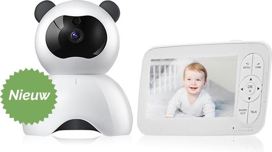 HappyKids Ultra Babyfoon met Camera en HD monitor 5" - bovengemiddelde Batterijduur, Bereik en Dekking - Plug & Play