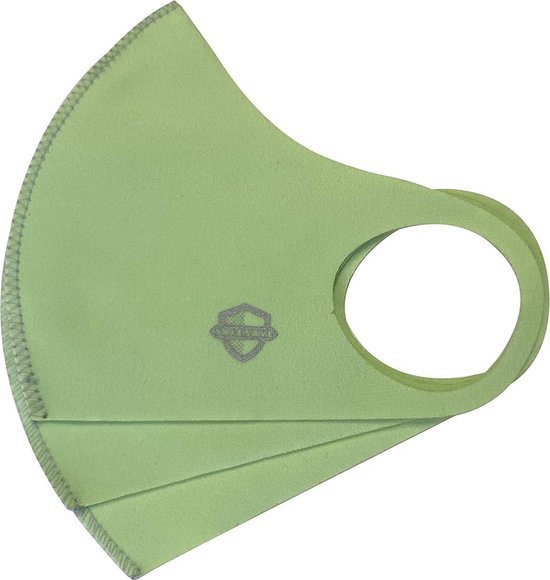 SafeSave mondkapjes-niet medische mondmasker-wasbare en herbruikbare neopreen stoffen mondkapje met leuke print/design-unisex mondkap-3 stuks-green ash