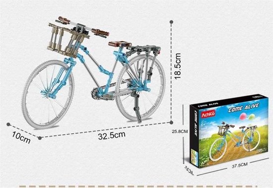Achko Come Alive - Stads fiets  - 246 Onderdelen - Technic Lego Compatibel - Bouwdoos