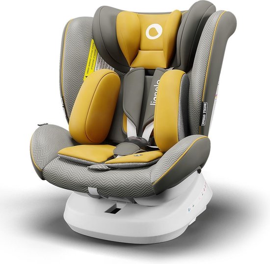 Lionelo autostoel Bastiaan One 360° met isoFix Yellow Mustard (0-36kg) - Groep 0-1-2-3 autostoel voor kinderen van 0 tot 12 jaar