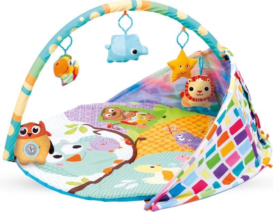 Kidwell Babygym met 5 speeltjes - 84 x 84 x 55 cm