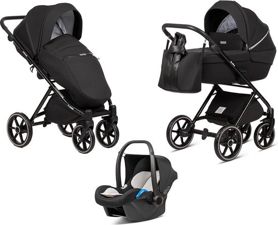 B-Midnight Black Kinderwagen - Lummy Frame - Full Option - Met autostoel