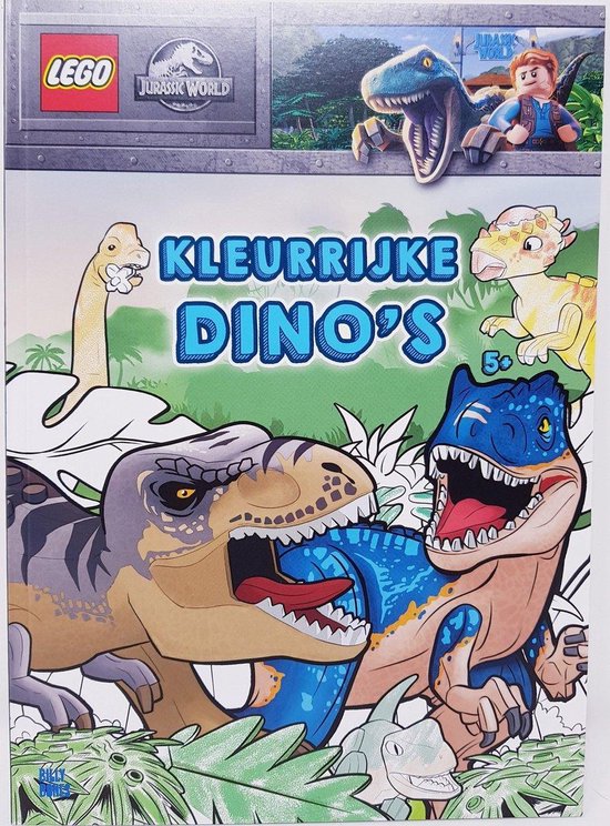 Lego Jurassic World kleurrijke dino's kleurboek met puzzels