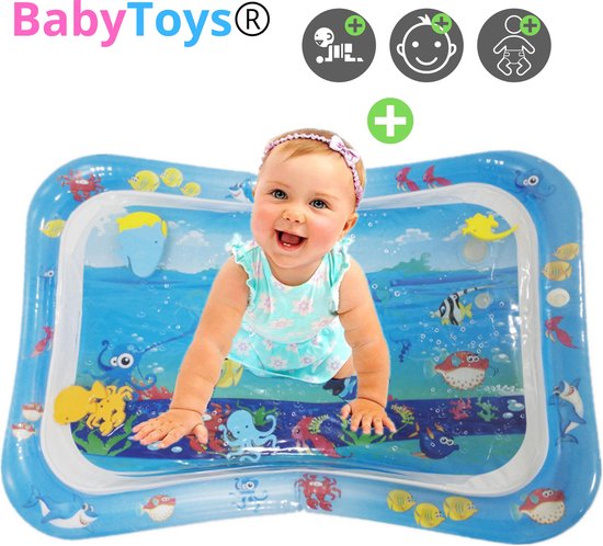 BabyToys - Waterspeelmat - Inclusief pomp - Speelmat - Tummy Time - Speelkleed - Watermat - Baby speelgoed - Kraamcadeau - Babygym