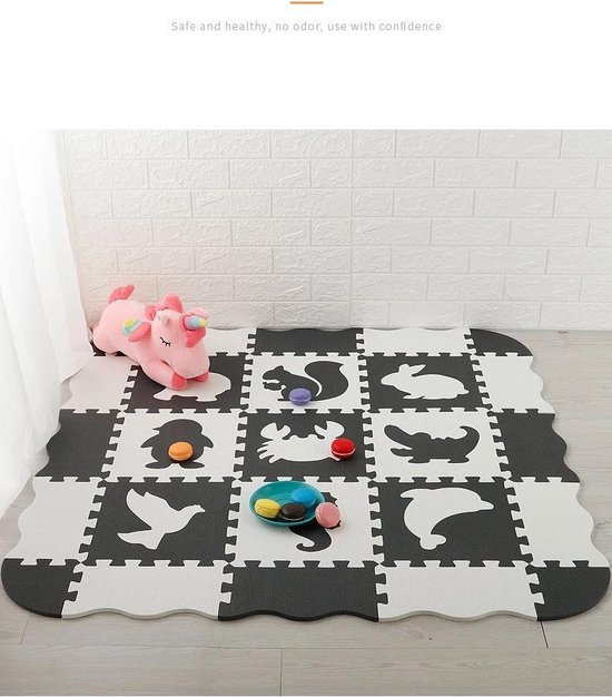 Speelmat voor Baby/Peuters -  EVA Foam Puzzelmat / Speelkleed - Playmat 114x 114x 1 cm