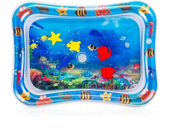 Waterspeelmat Incl. Pomp - Babygym - Opblaasbare Watermat - Tummy Time - Speelmat - Kraamcadeau