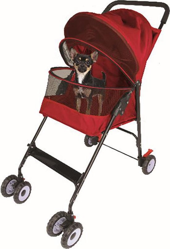 Buggy rood voor hond tot 12kg (33x40x40cm)