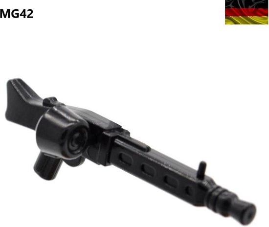 WW2 Bouwstenen - 10x Duitse MG42 Machinegeweer- Geschikt voor Lego compatible - Soldaten - Militair - Tank - Army - Wapens - Geweren - Brick - Tweede Wereld Oorlog - Mini-figures - Leger - Duits - Navy Seals - Commando