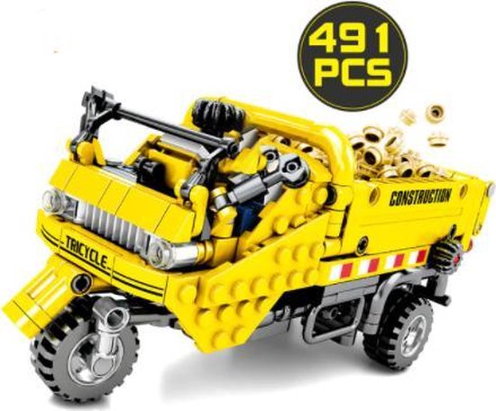 Technisch Lego - Technic - geschikt voor LEGO - Bouwplaats - Driewieler